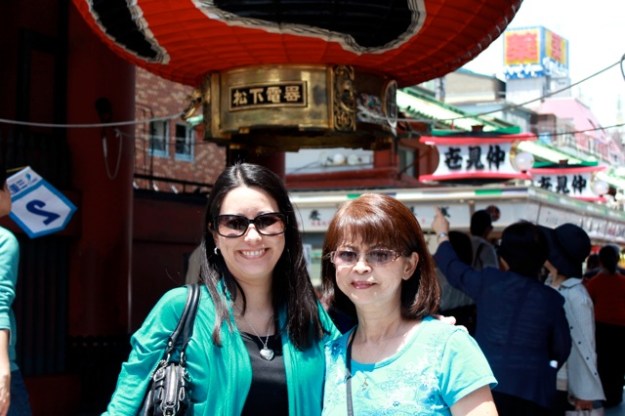 My mom and I at the Sensoji Temple. 