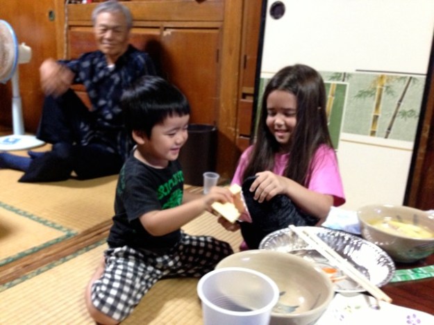 Mia and her cousin having fun!