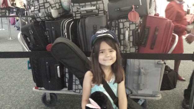 Made it to the Airport with all 15 of our bags! Thanks to my brother, Richard for getting us there. Whew!!