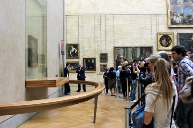 The crowd trying to get a shot of the Mona Lisa. It was an amazing experience!