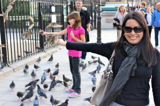 This is me feeling free as a bird at the Notre Dame Cathedral.