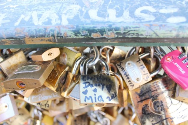 Our family love lock on the bridge!