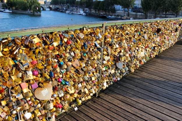 So breathtaking… thousands of love locks on one part of the Pont des Arts bridge.