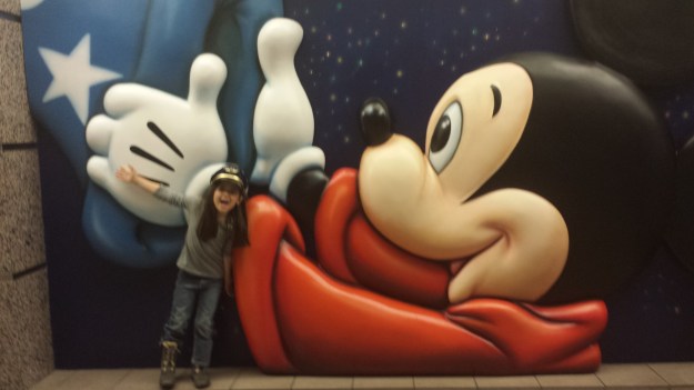 Mickey and Mia at the airport in Orlando!