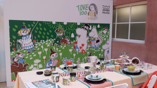 One of my favorite artists now (Tove Jansson) - a lovely Moomin display at Iittala!
