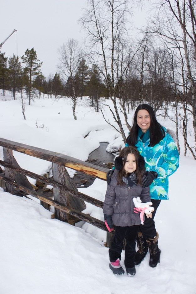 You can go gold panning here in the summer. Mia really wanted to do that, but of course it was frozen!