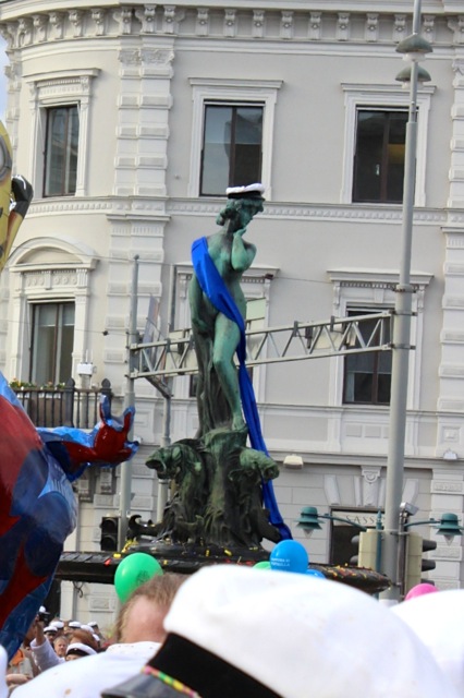 Here she is after the crowning ceremony! This is on the eve of May Day and it took place around 6:00 p.m.
