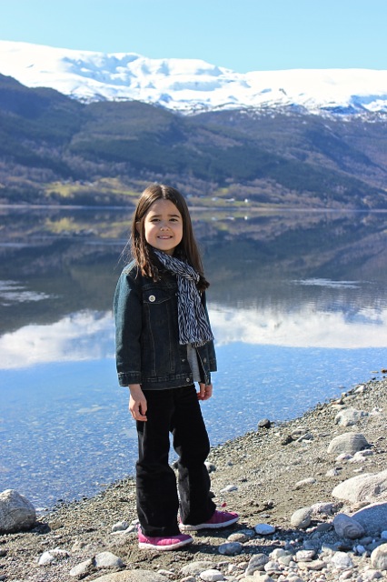 One last shot of Mia with the beautiful lake! I think she could have easily spent all day here!