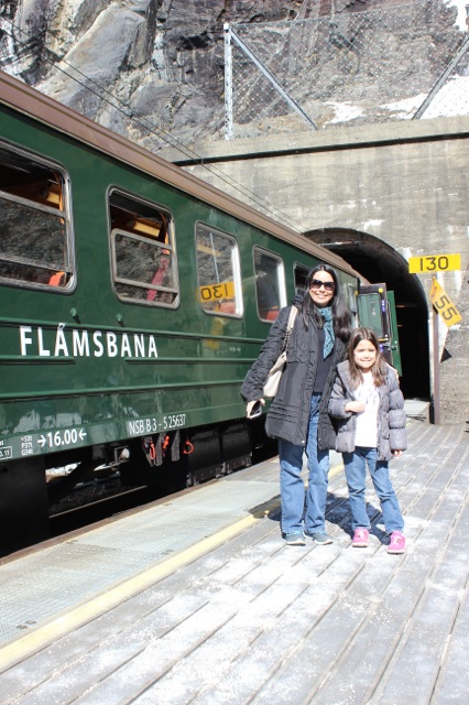 At a quick stop on the route to see one of the beautiful waterfalls. The entire route runs 12 miles long.