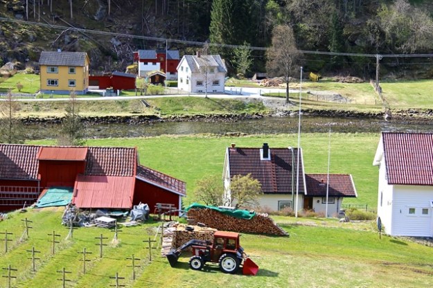 I thought this was an interesting shot with the tractor and I believe a cemetery.