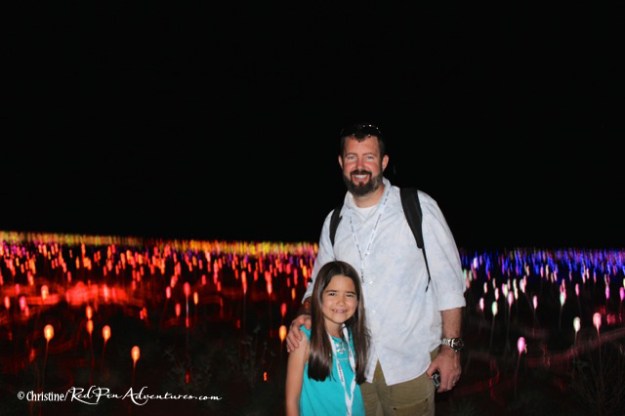Danny and Mia in front of the Field of Light display. I think we all could of happily spent all evening strolling through the display!